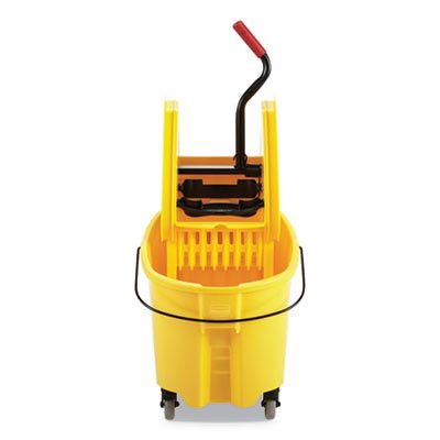 Rubbermaid Commercial Products FG757788YEL WaveBrake 35-Quart Bucket and Wringer Combo. Yellow