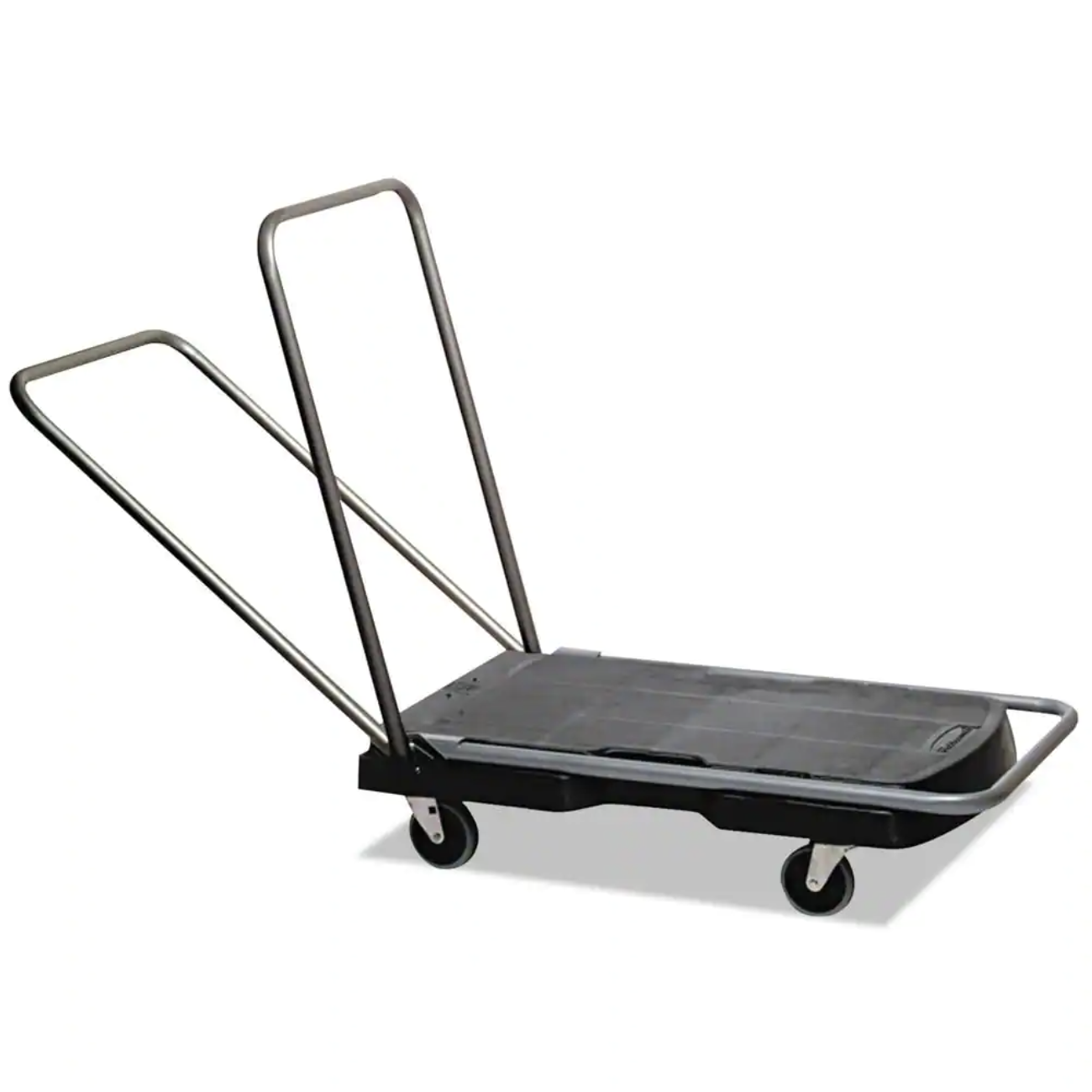 Rubbermaid Commercial Products Utility Duty Triple Trolley with Straight Handle and Casters