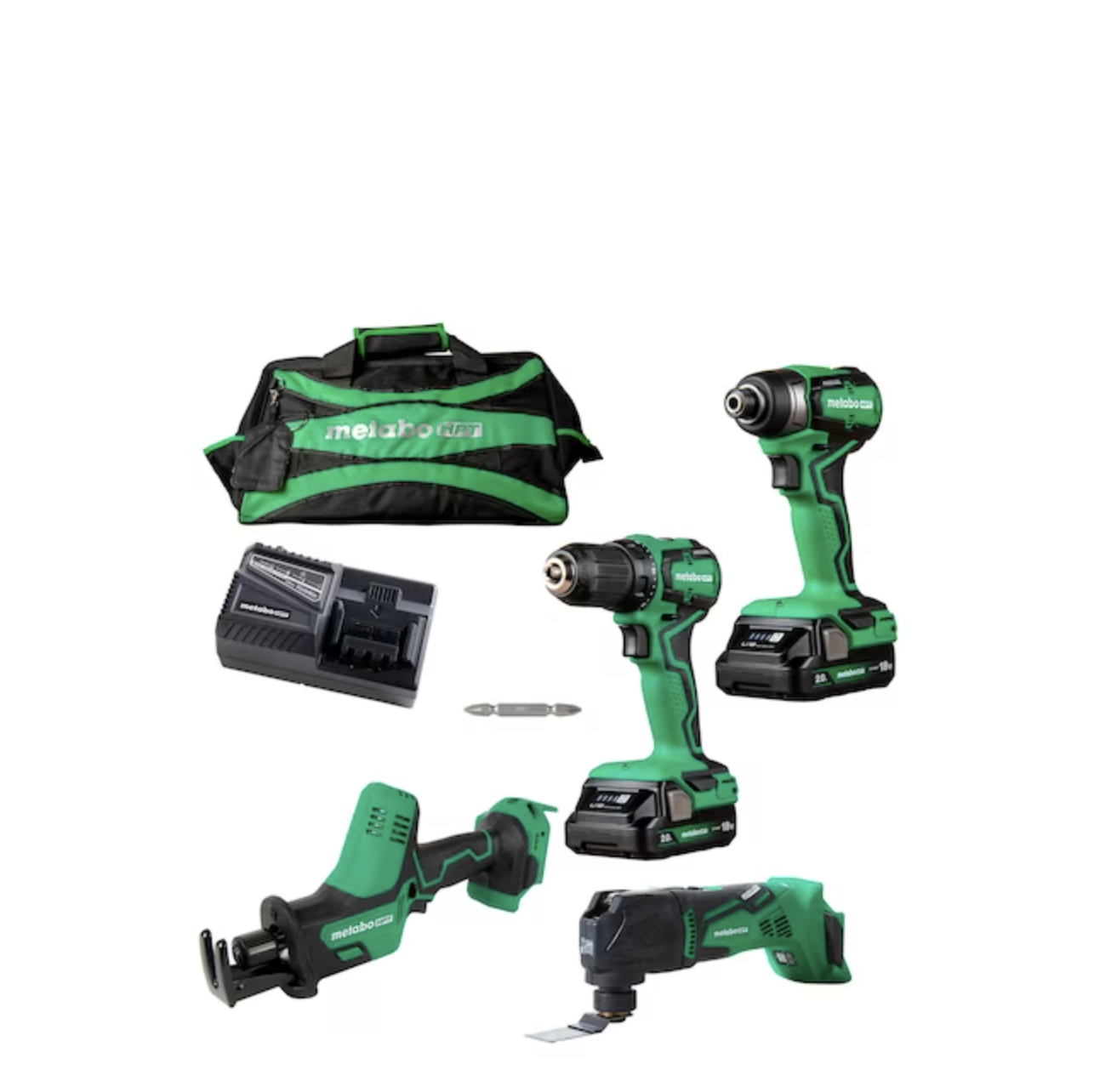Metabo HPT MultiVolt 4-Tool 18-volt Brushless Power Tool Combo Kit with Soft Case