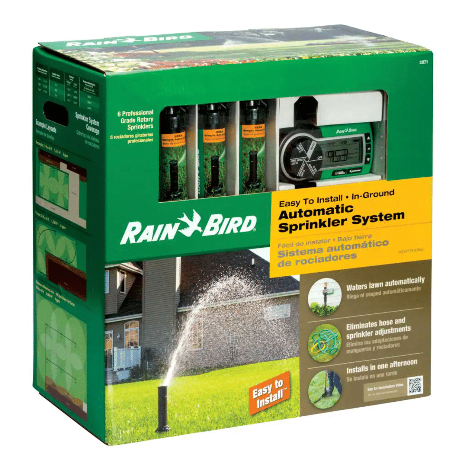Rain Bird Easy to Install In-Ground Automatic Sprinkler System (32ETI)