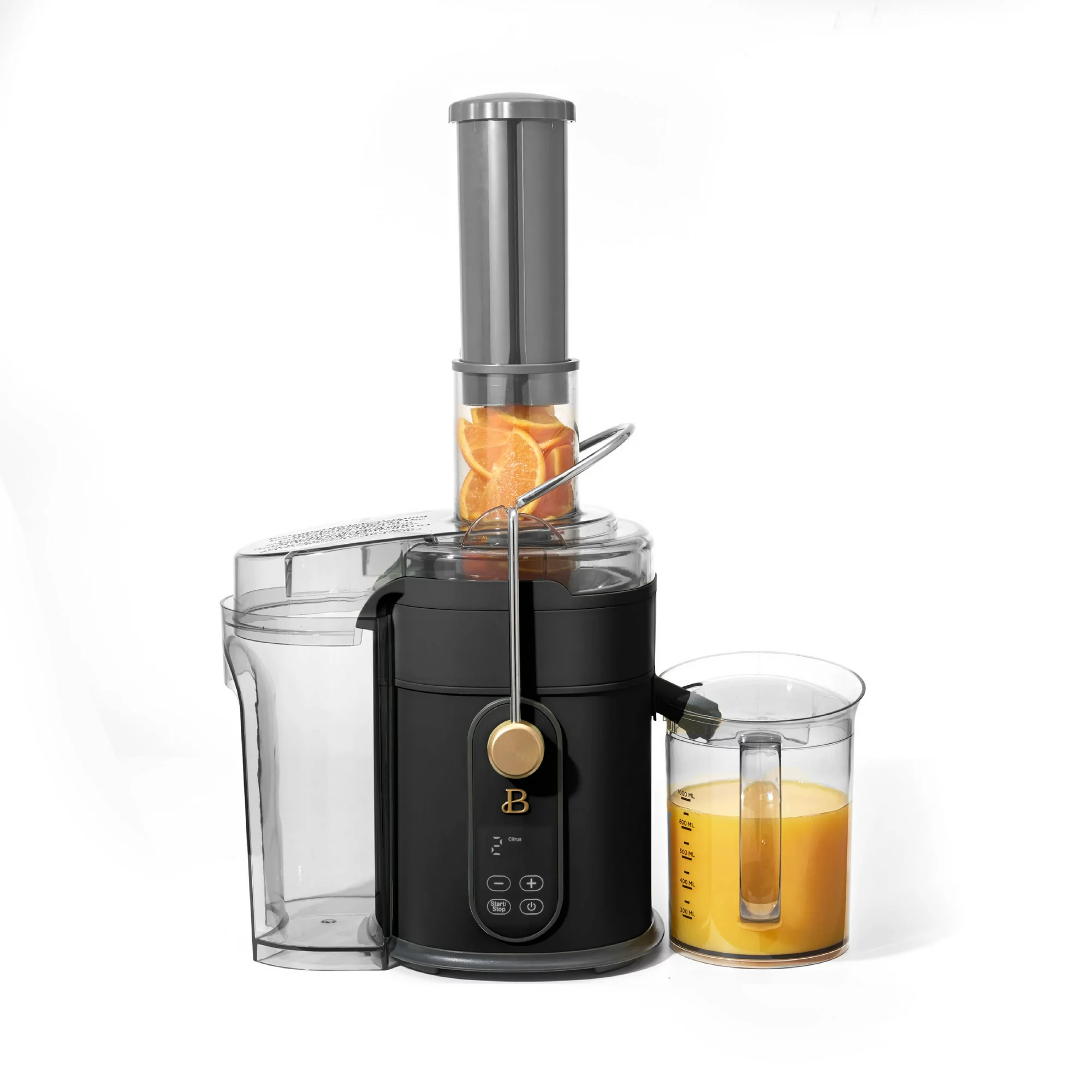 Beautiful 5-Speed 1000W Electric Juice Extractor with Touch Activated Display. Black Sesame by Drew Barrymore