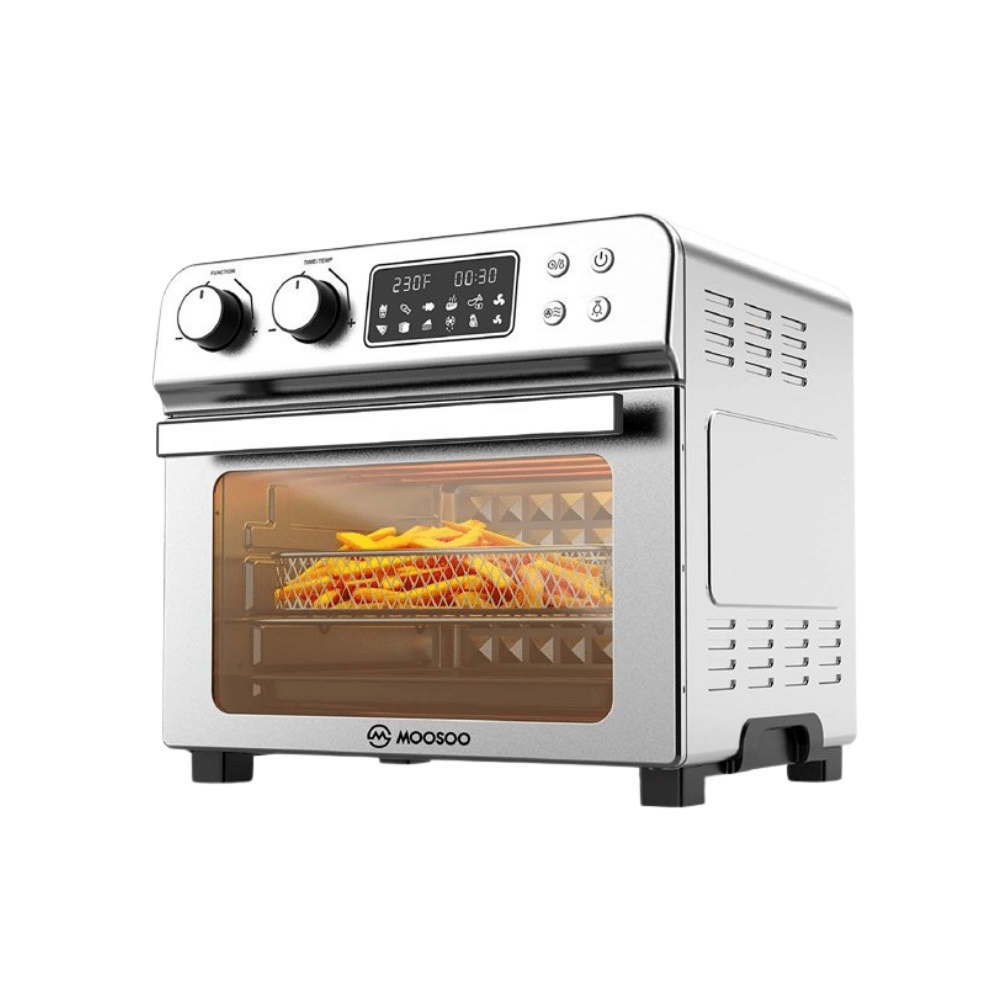Moosoo 10-in-1 Air Fryer Convection Oven. 23L Ultra Large Capacity Toaster Oven