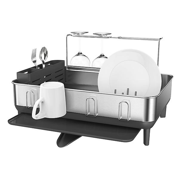 Simplehuman Large Steel Frame Dishrack Grey