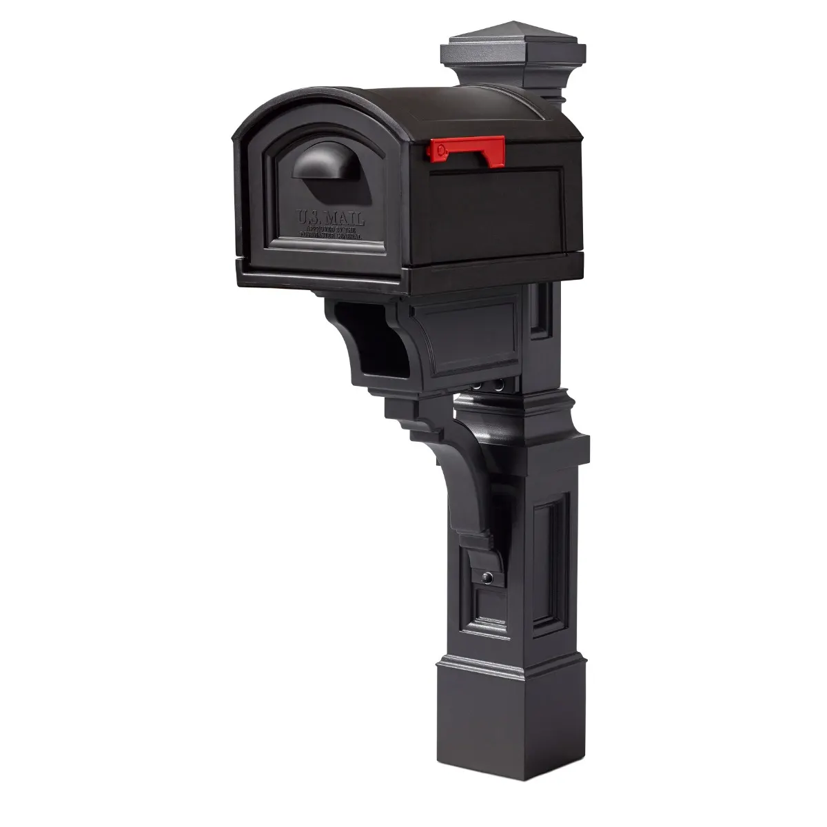 Step2 Atherton Onyx Black Mail Post & XL Black Mailbox