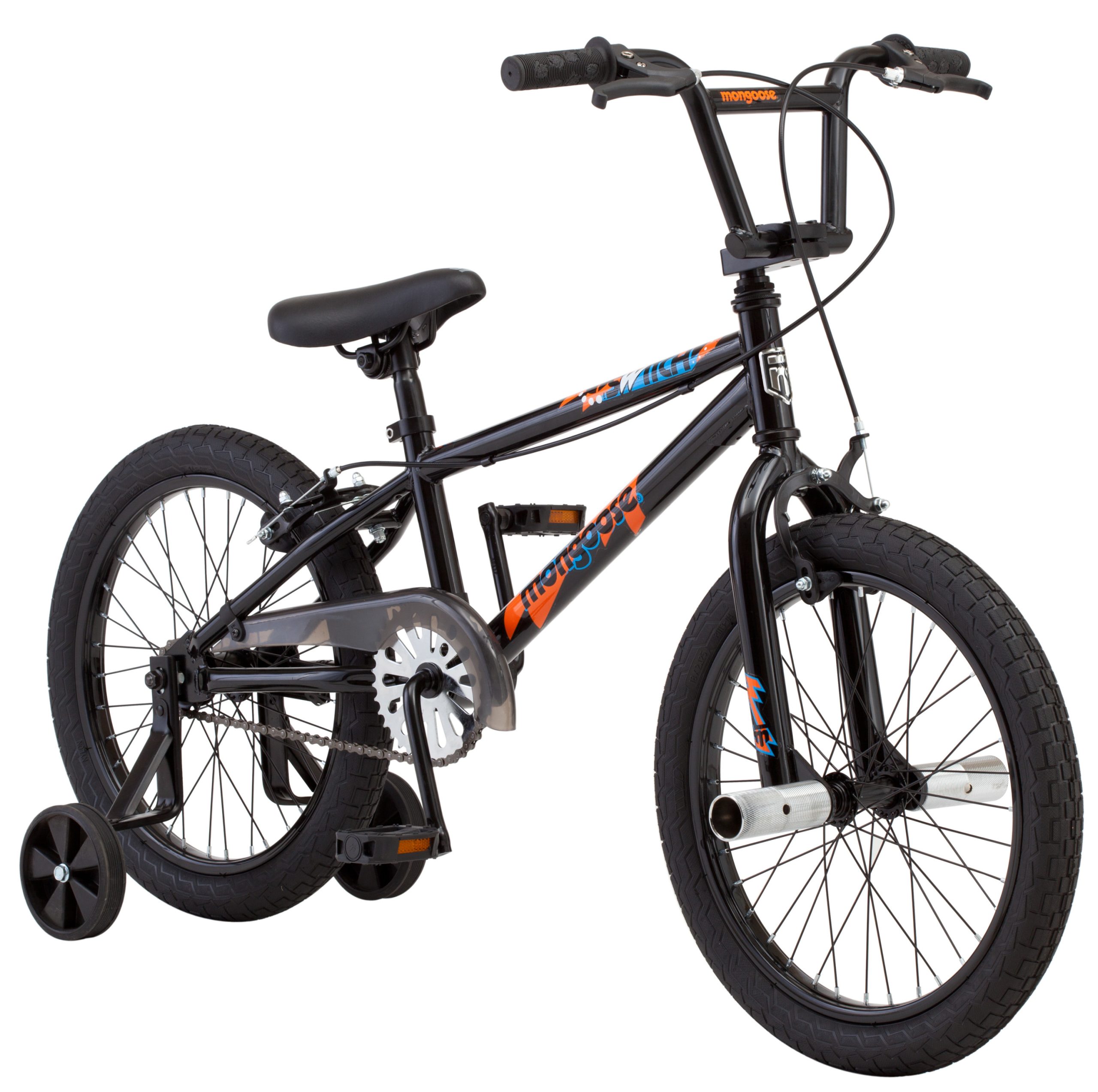 Mongoose Switch Freestyle BMX Bike. 18-inch wheels. single speed. Black