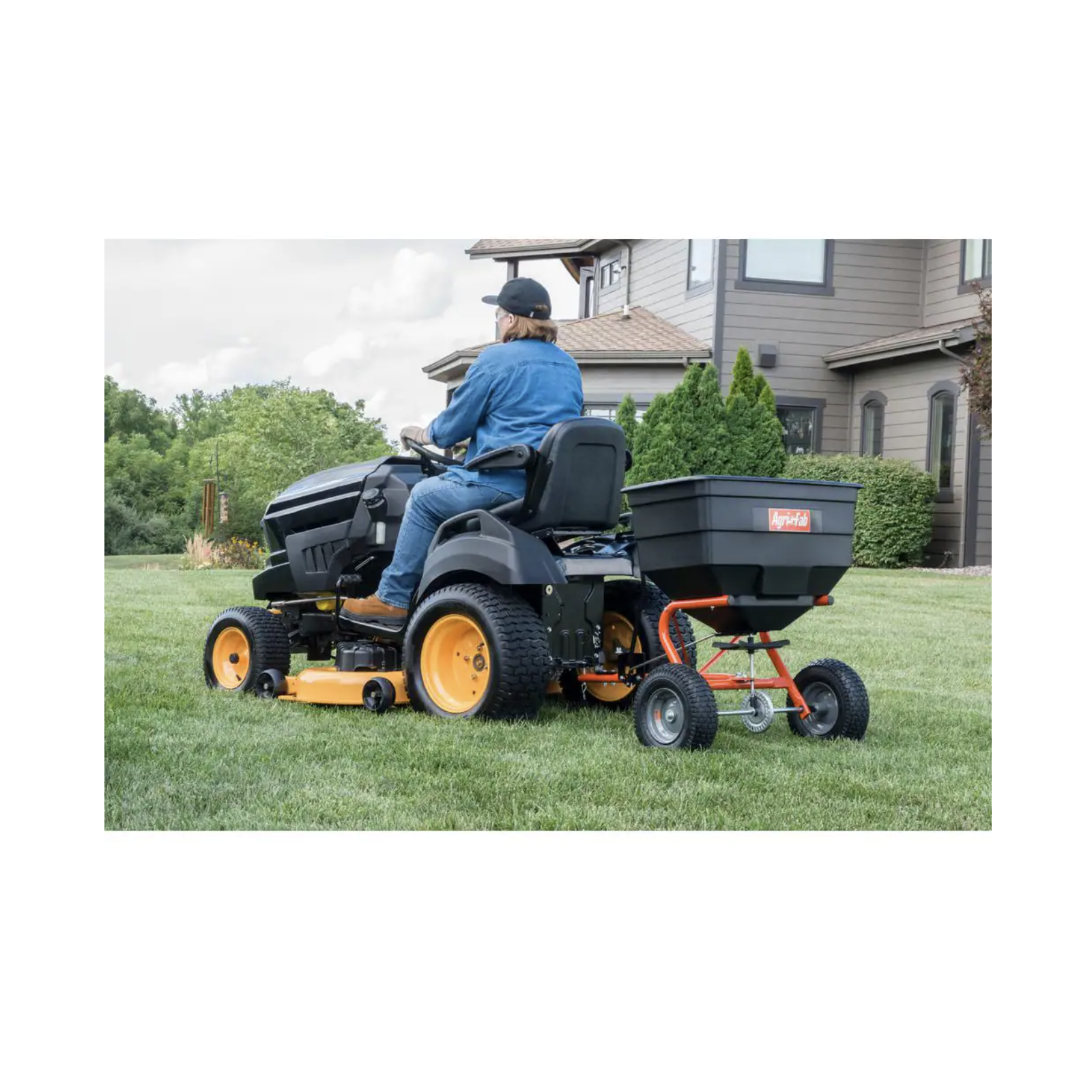 Agri-Fab 185 lbs. Capacity Tow Broadcast Spreader