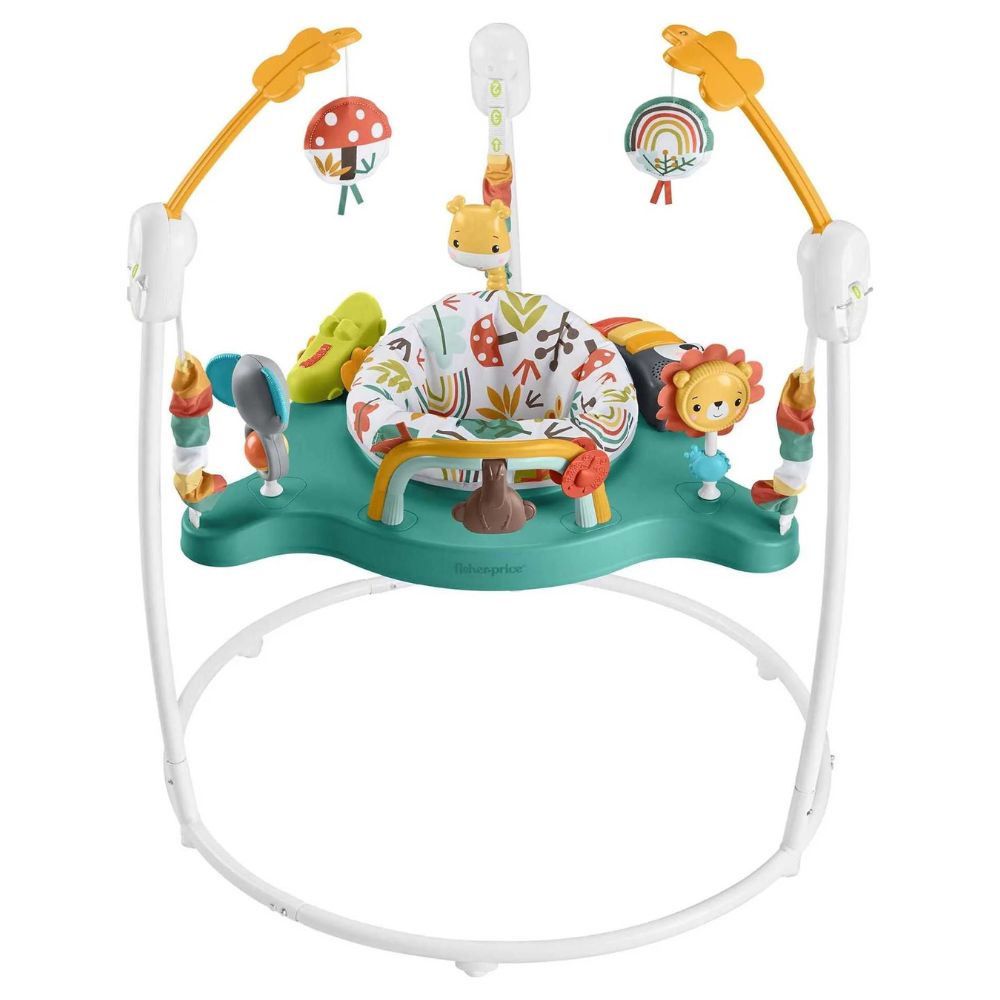 Fisher-Price Jumperoo Baby Activity Center with Lights and Sounds. Whimsical Forest