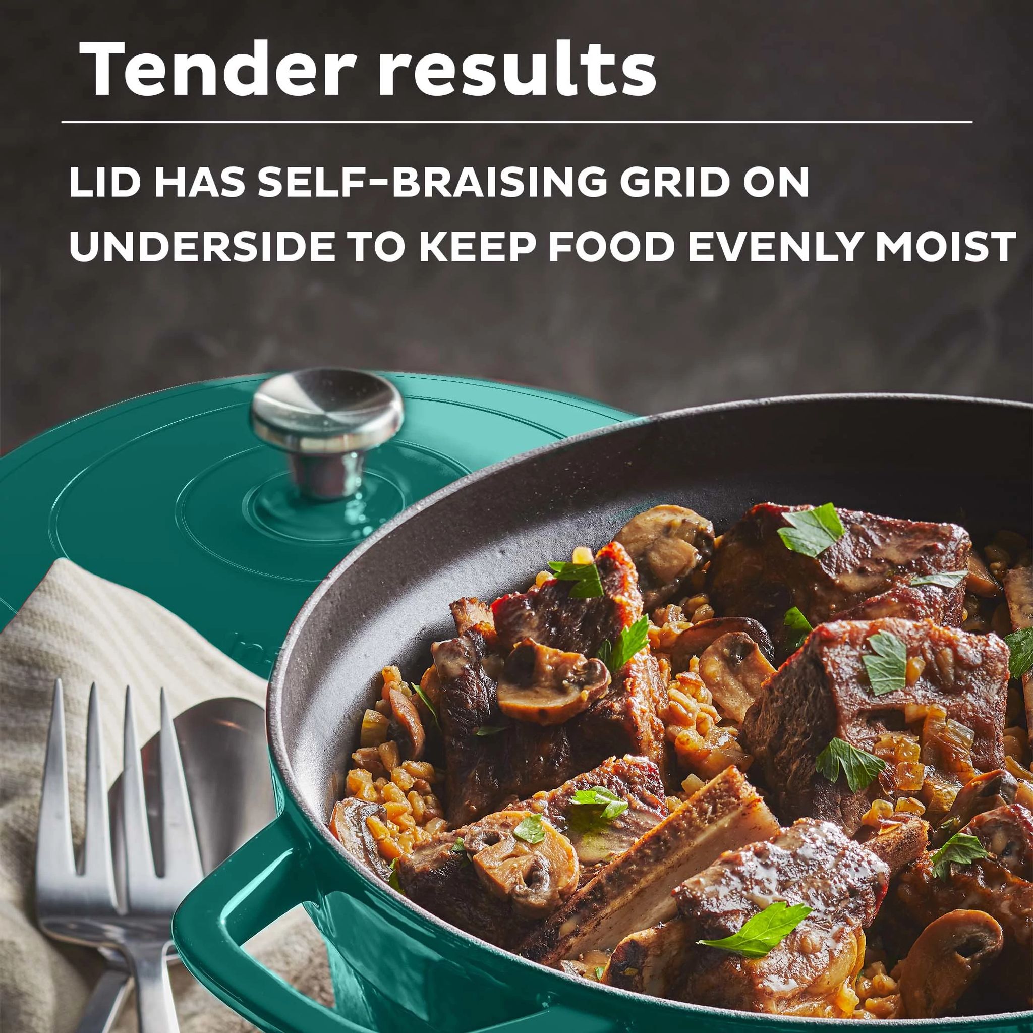 Instant Precision 6-quart Dutch Oven. Green Lid