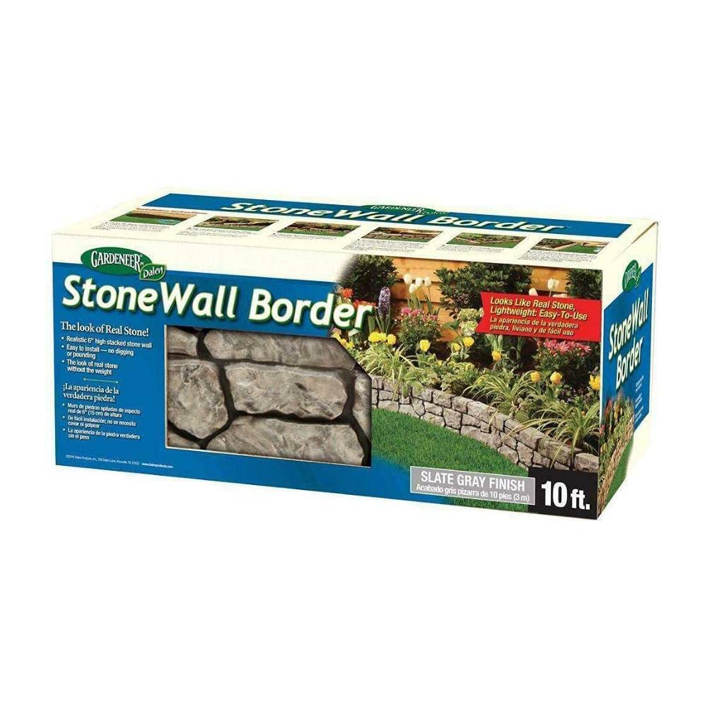 Dalen 6″ x 120″ Slate Gray Plastic Garden Border Edging