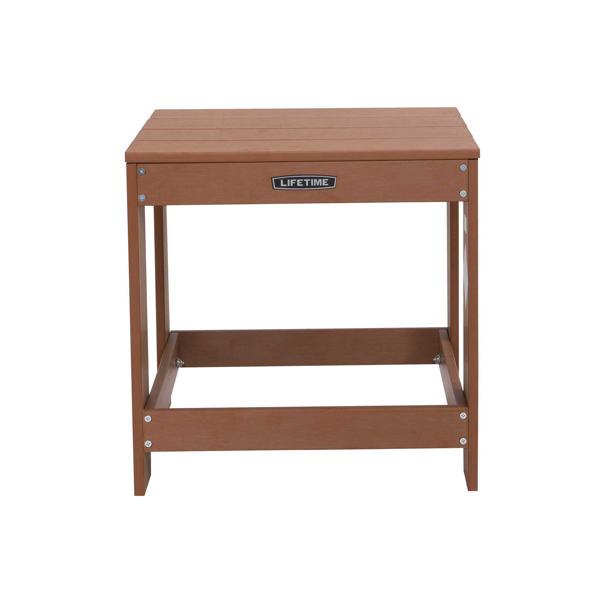 Lifetime 60246 Adirondack Square Table. Faux Wood Brown
