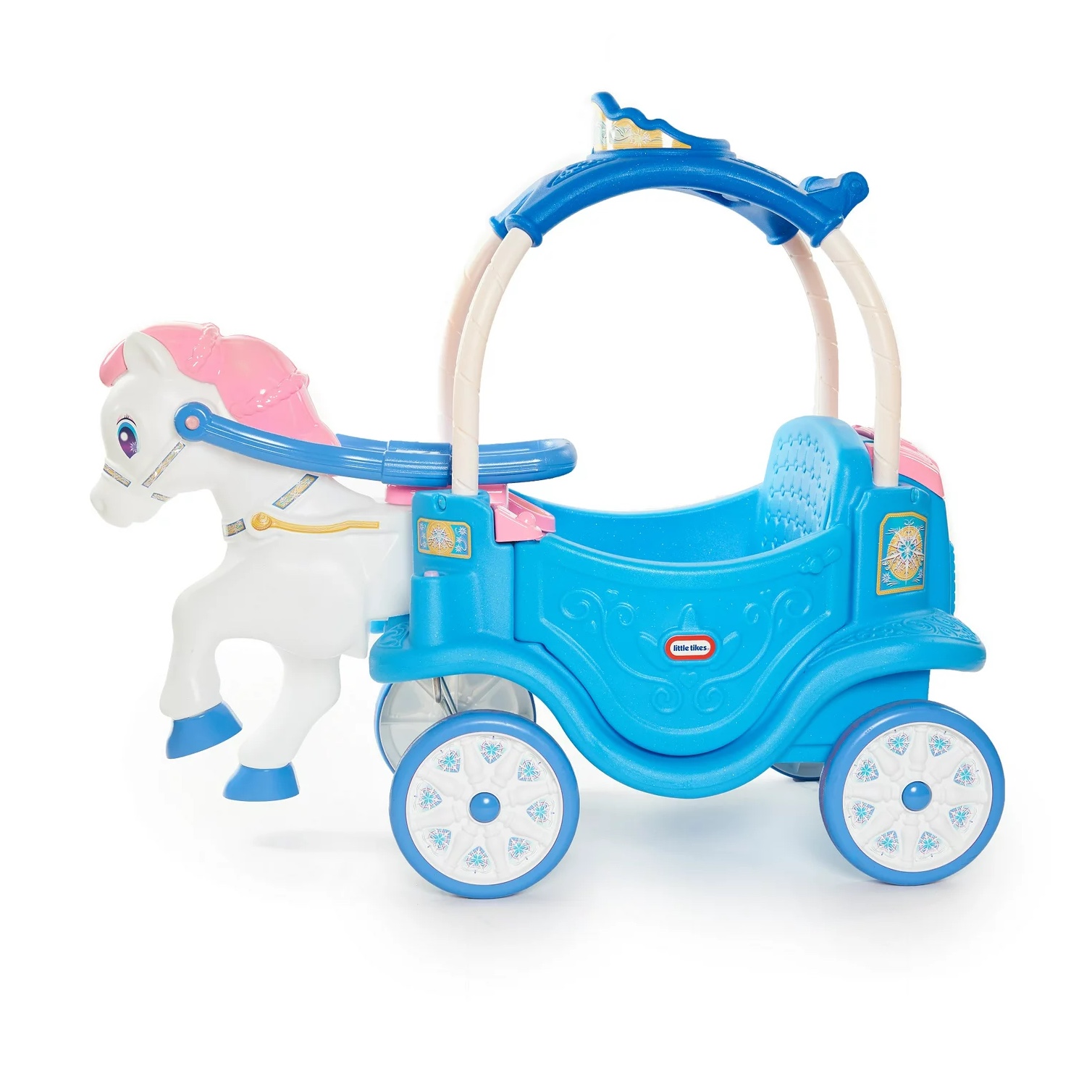 Little Tikes Princess Horse and Carriage in Frosty Blue. Foot-to-Floor Toddler Ride-on Toy