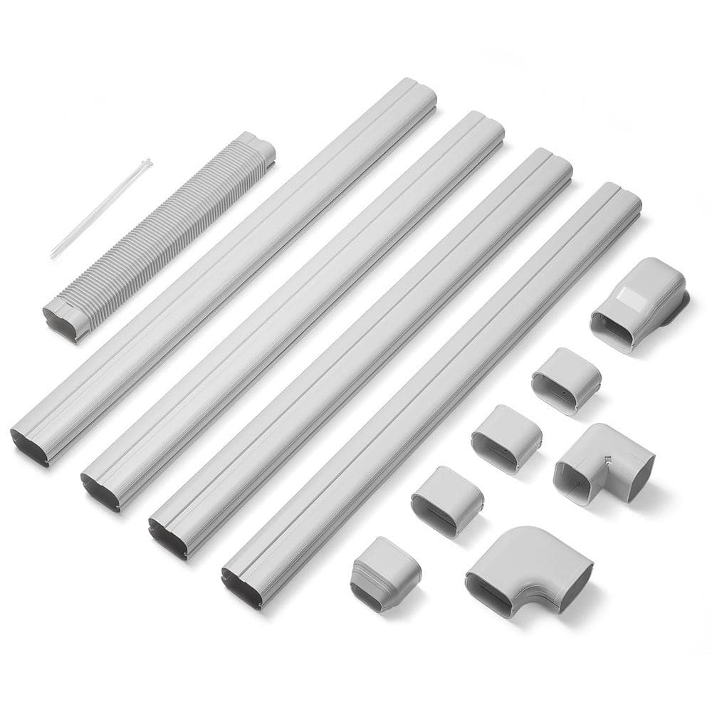 Turbro 3 in. W x 14 ft. L Decorative PVC Line Cover Kit