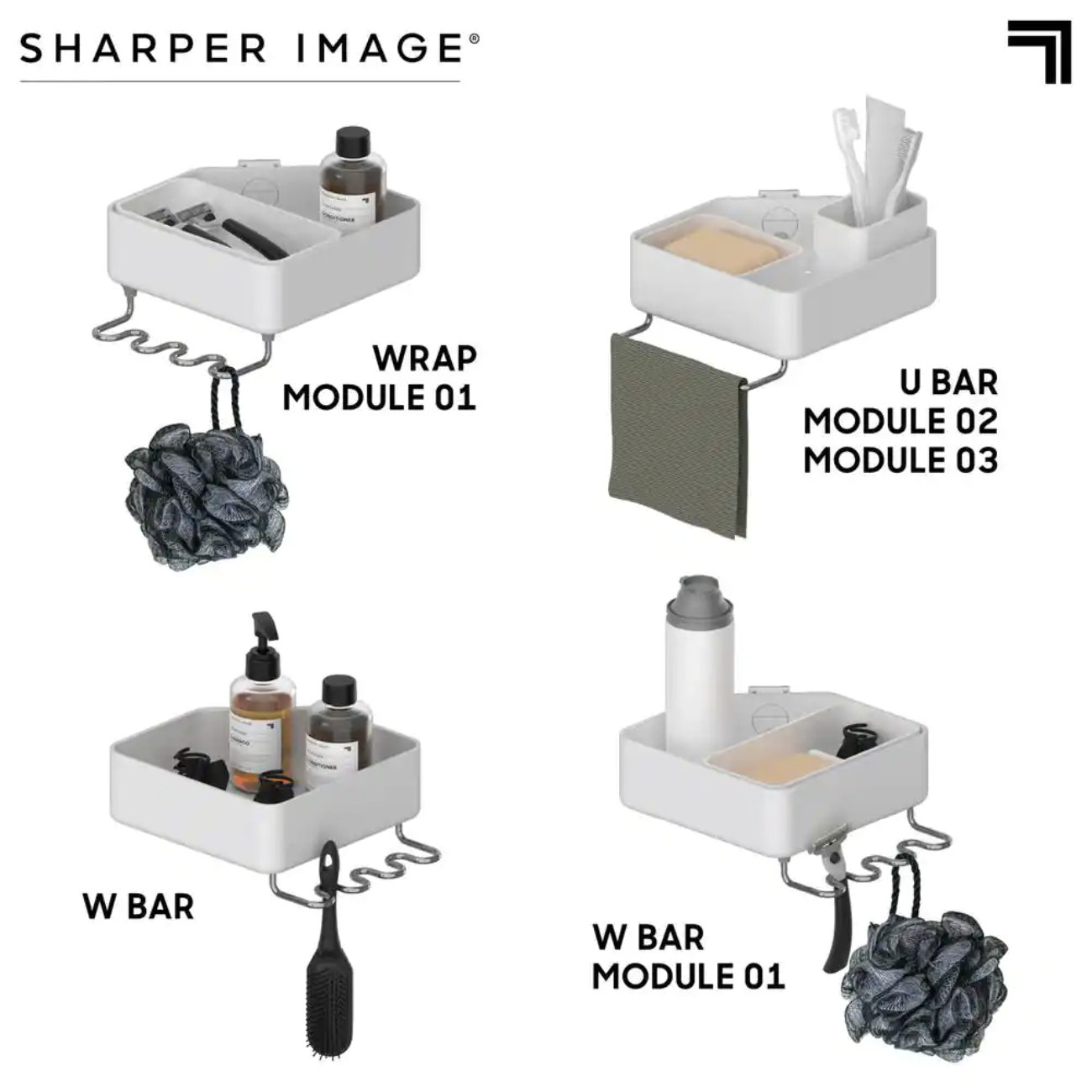 Sharper Image Shower Caddy 4-Tier