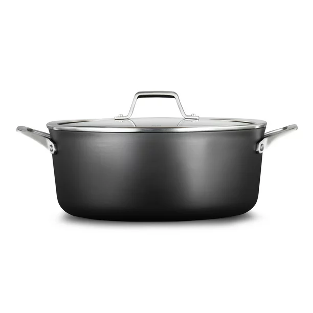 Calphalon Premier Hard-Anodized Nonstick 8.5-Quart Dutch Oven with Cover. Black