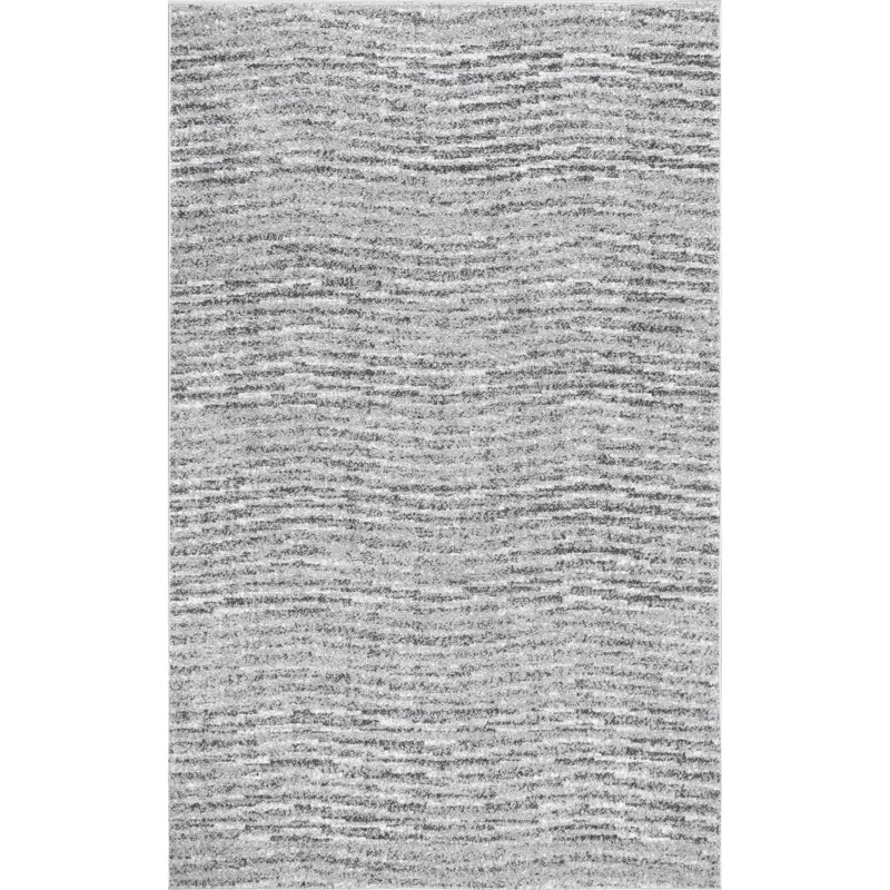 Ebern Designs Artimas Abstract Power Loom Performance Gray Rug. Rectangle 12′ x 15′