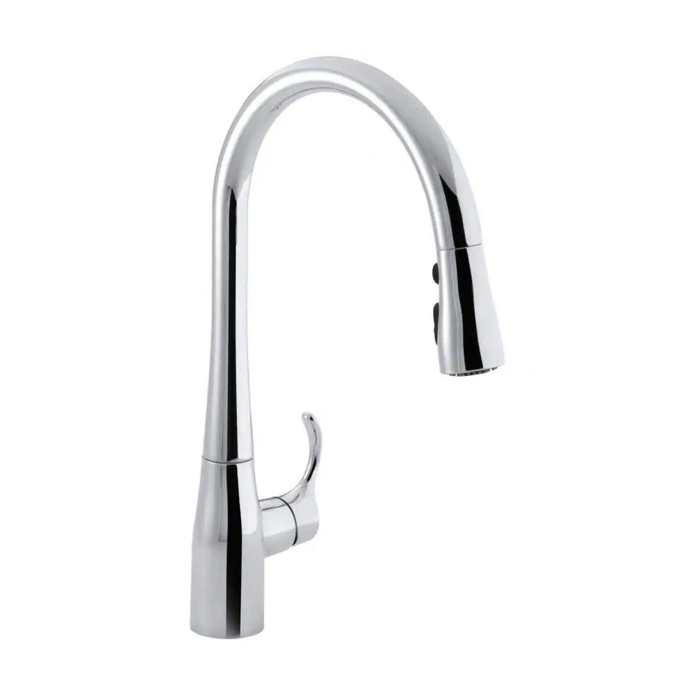 Kohler Simplice Single-Handle Pull-Down Sprayer Kitchen Faucet with DockNetik and Sweep Spray. Polished Chrome