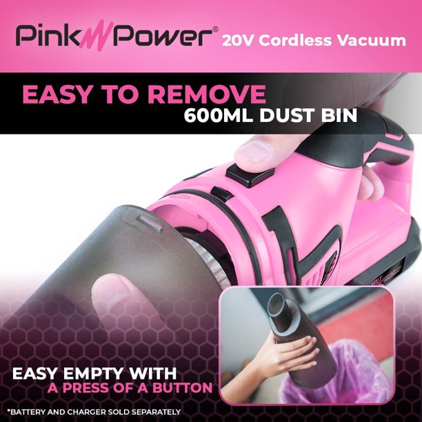 Pink Power Lightweight Cordless Vacuum Cleaner - Bare Tool Only