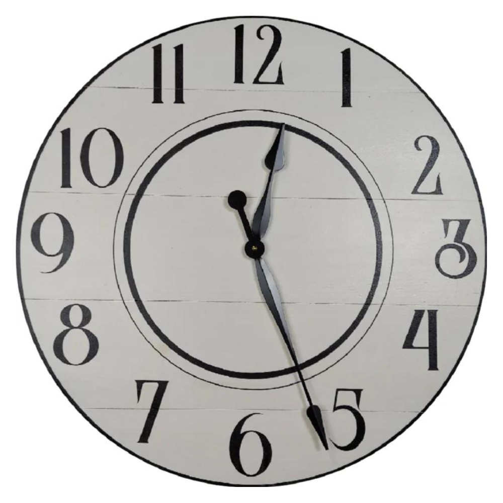 Gracie Oaks Extra Large Alaiba Wood Wall Clock