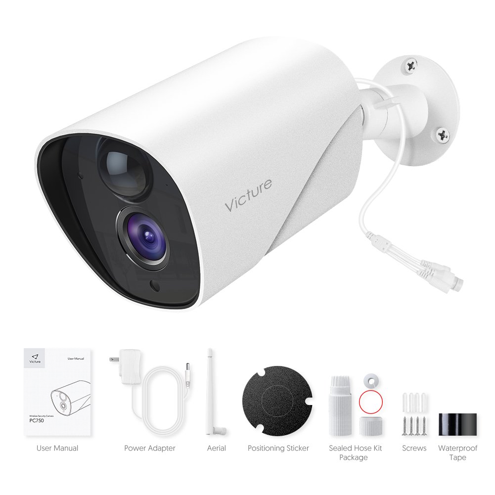 Victure PC750 Outdoor Surveillance Camera. 1080P WiFi IP Camera