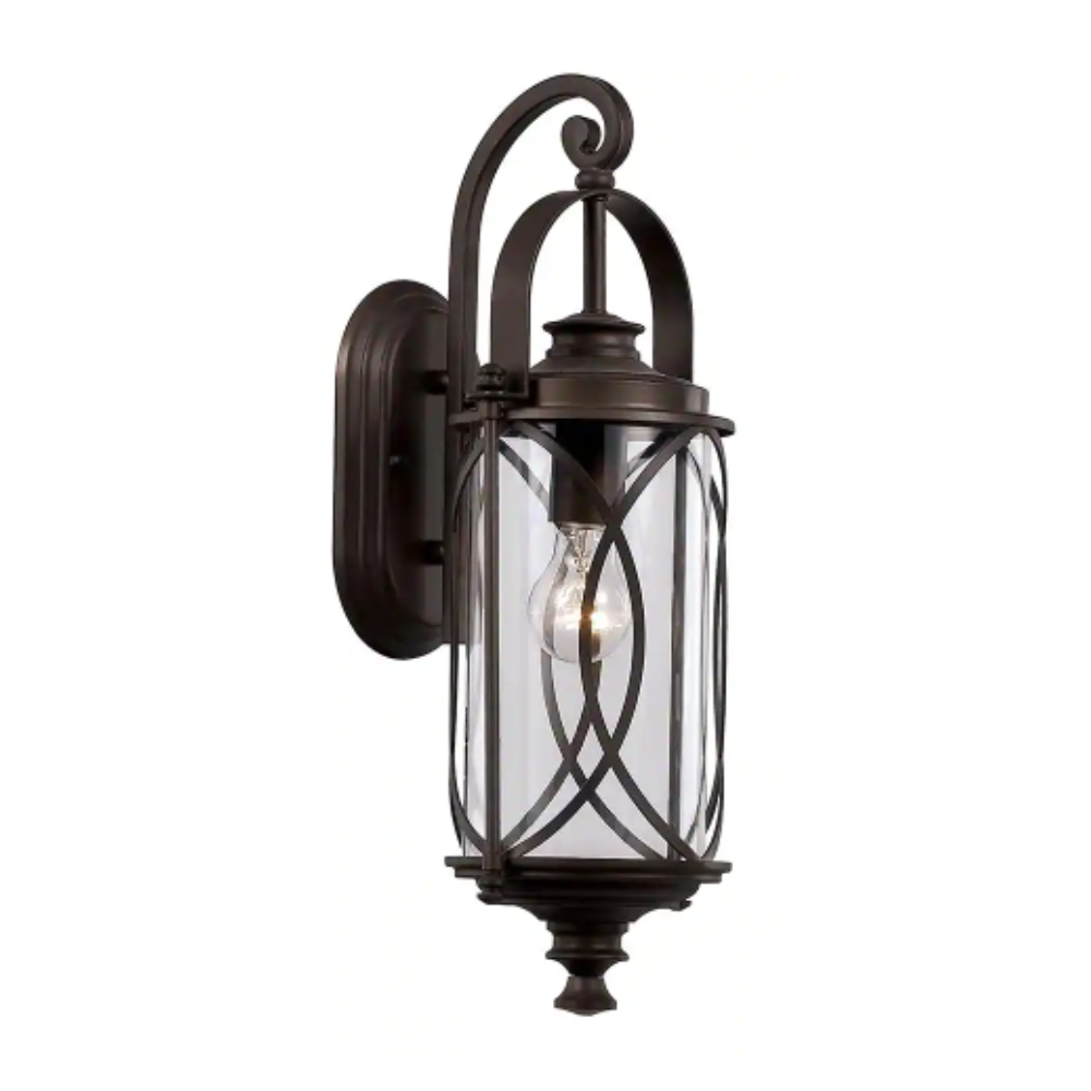 Monteaux Lighting 1-Light Oil Rubbed Bronze Outdoor Wall Light Sconce Lantern