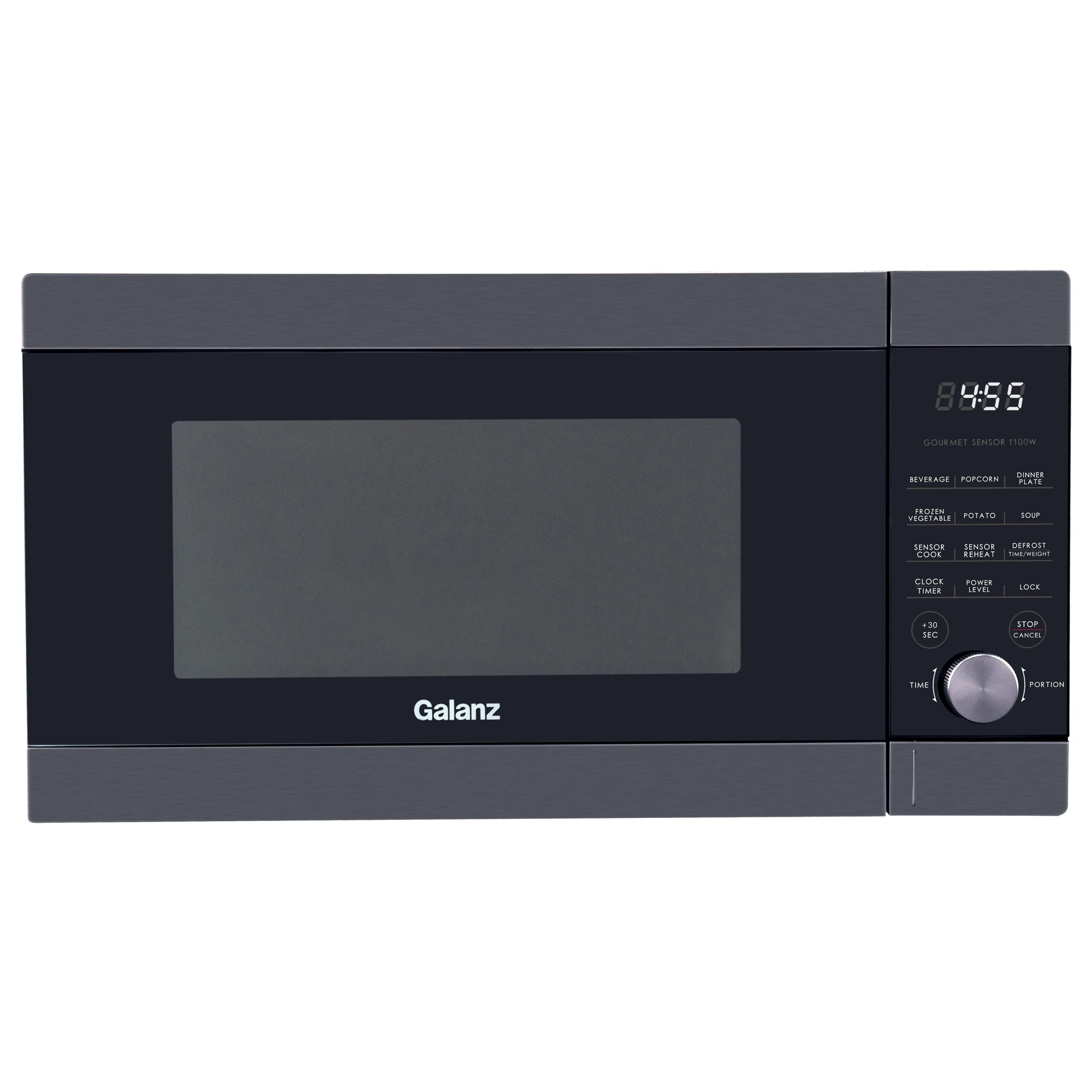 Galanz Express Wave 1.4 Cu.Ft Sensor Cooking Microwave Oven. Black Stainless Steel