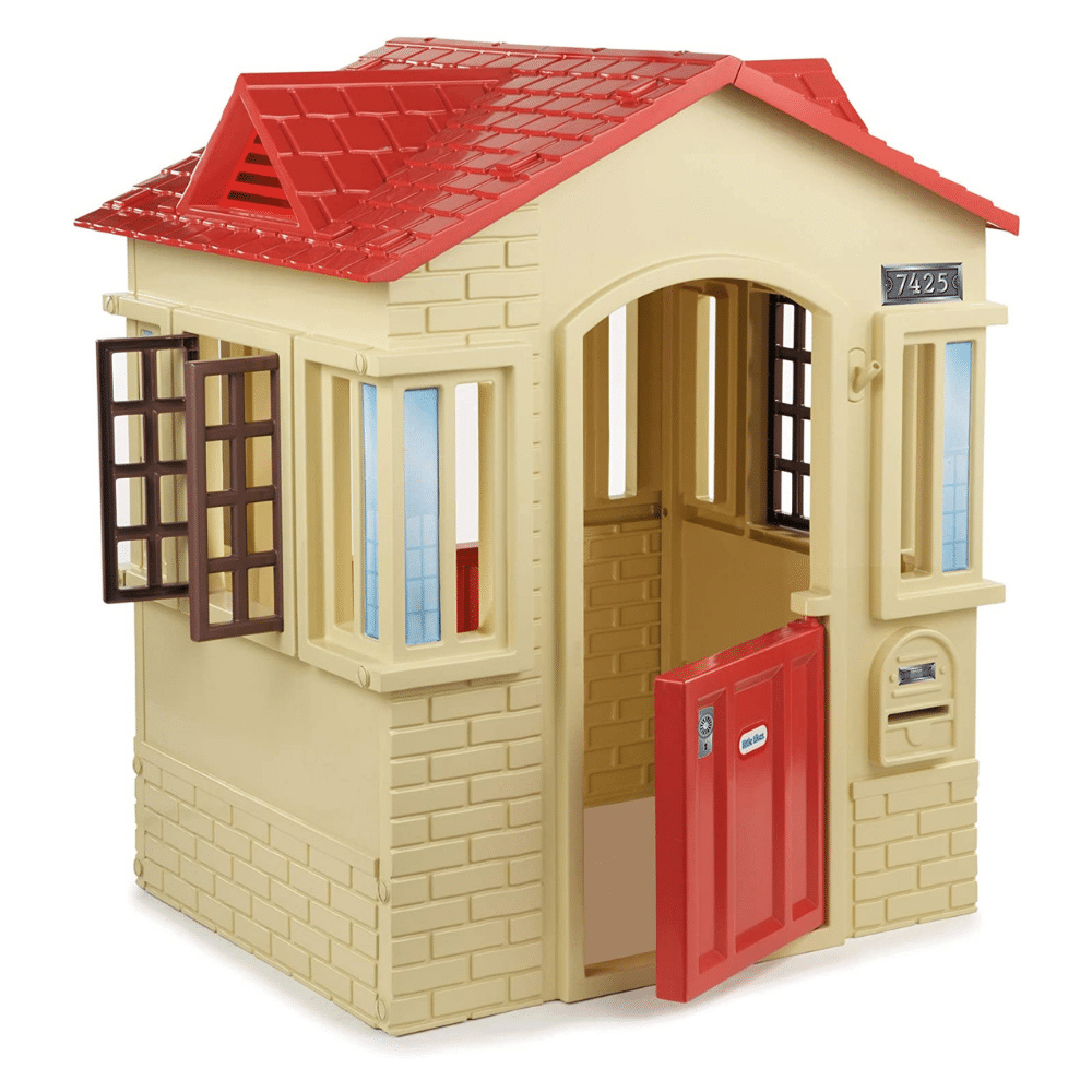 Little Tikes Cape Cottage Playhouse With Working Doors. Windows And Shutters-Tan