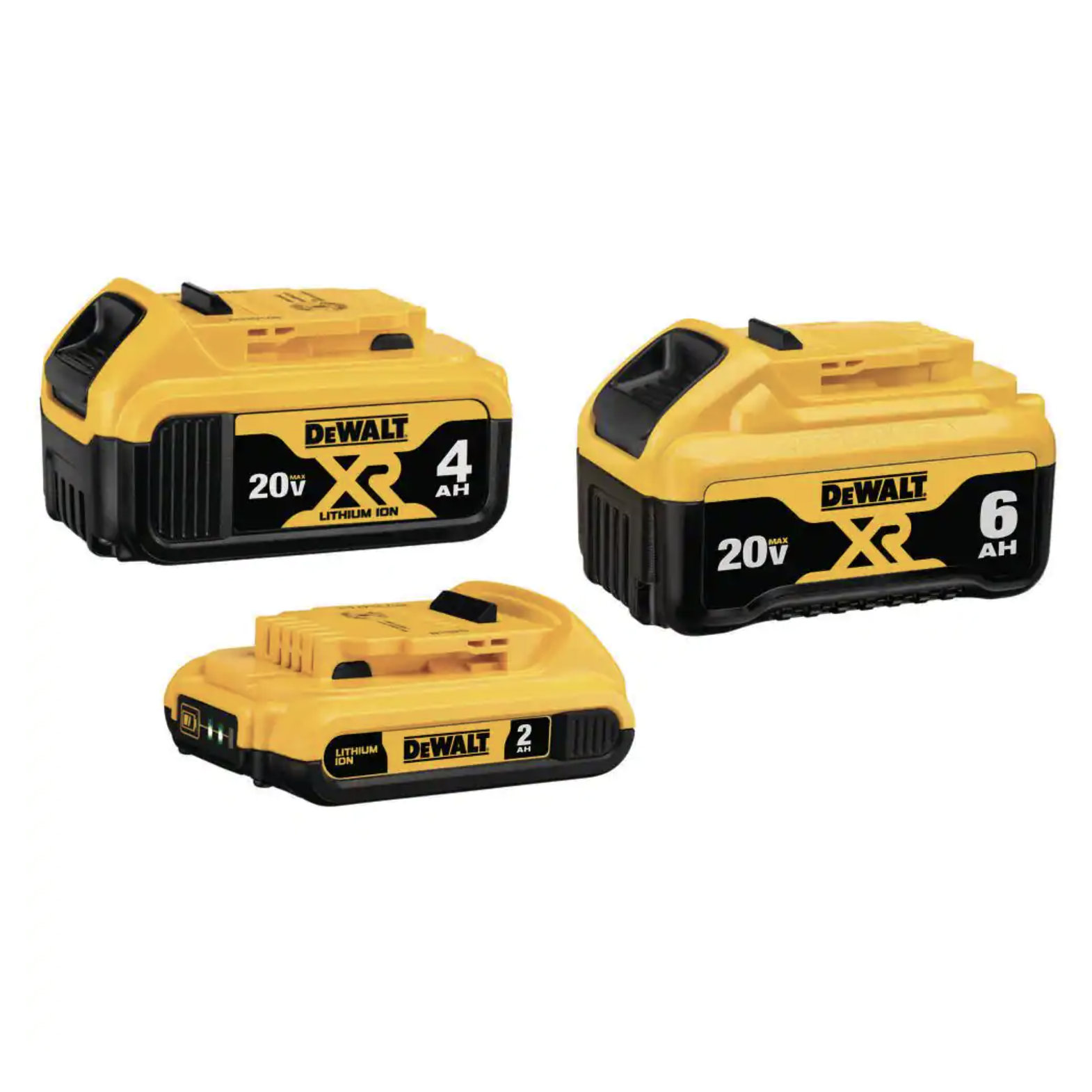 Dewalt 20-Volt MAX XR Premium Lithium-Ion 6.0 Ah Battery. 20-Volt MAX XR 4.0 Ah Battery & 20-Volt MAX 2.0 Ah Battery (DCB346-3)