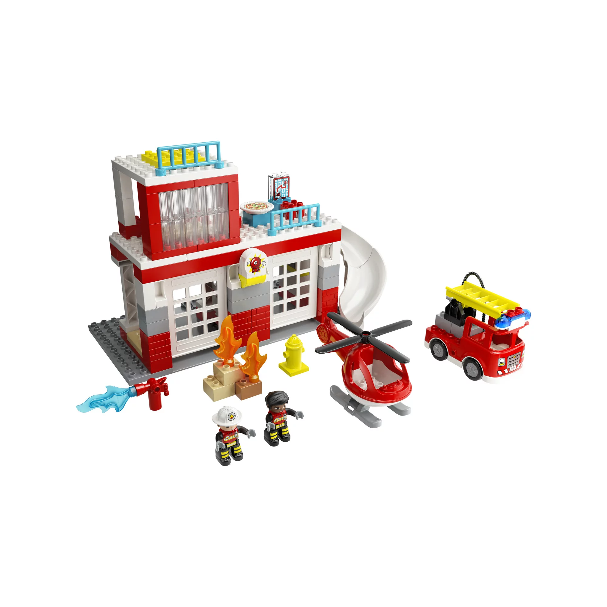 Lego Duplo Rescue Fire Station & Helicopter 10970 Building Toy. Playset with Fire Truck and Helicopter (117 Pieces)