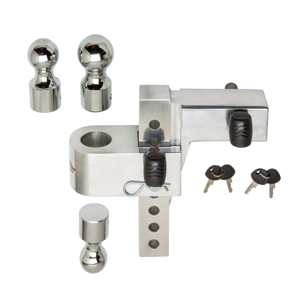 Uriah Products Adjustable Aluminum Hitch Mount HD 8″ Drop for 2.5″ Receiver