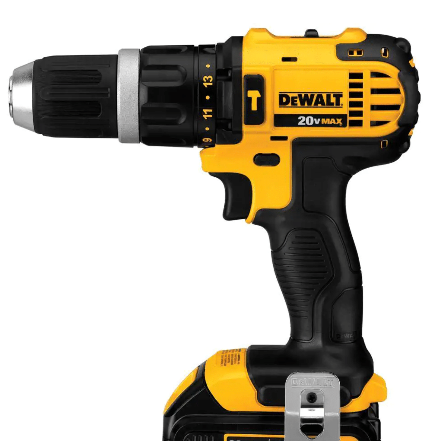 Dewalt DCD785C2 20-Volt MAX Cordless Compact 1/2 in. Hammer Drill/Driver with Batteries. Charger & Bag