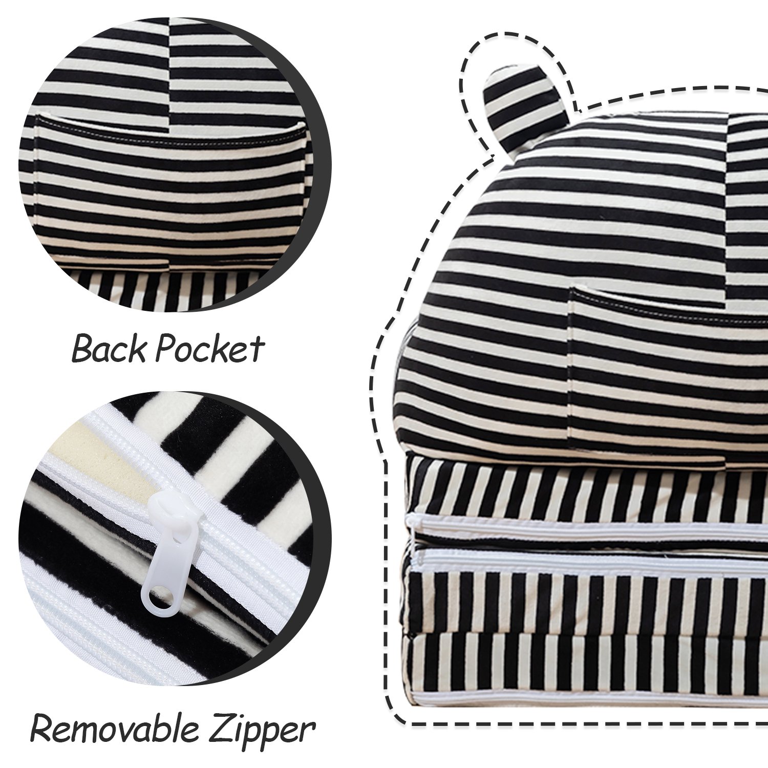 Bybyme 2 in 1 Convertible Plush Kids Sofa Flip Open Sofa Seat