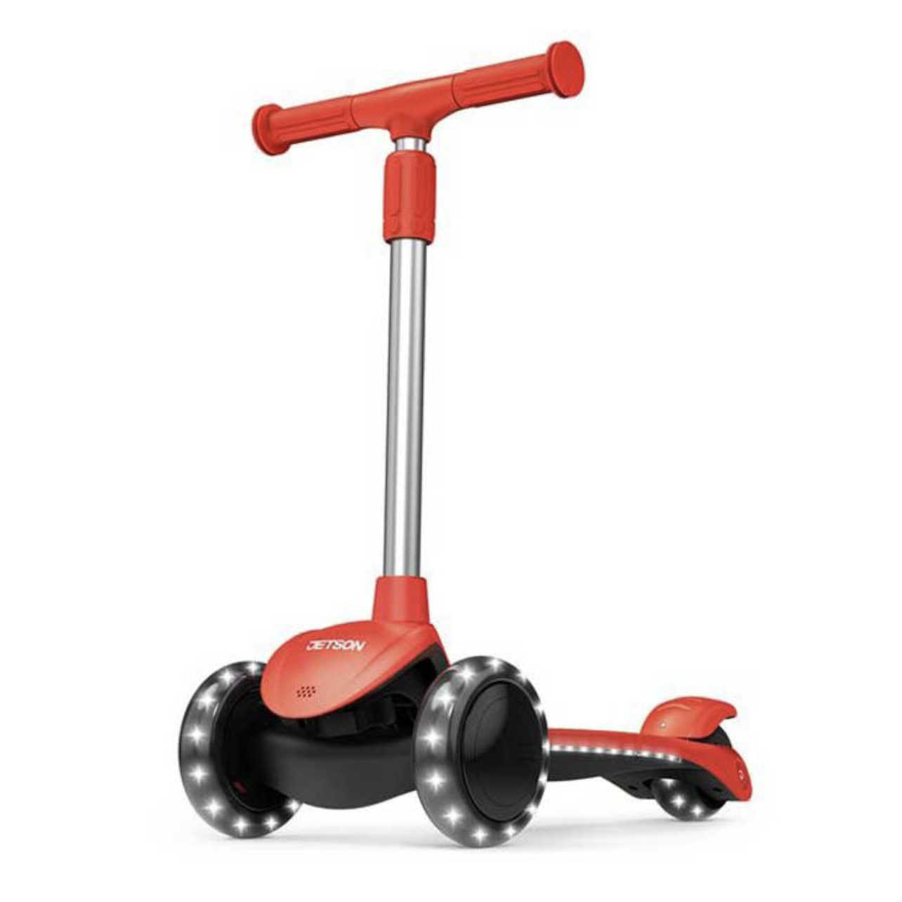 Jetson Lumi Three-Wheel Light Up Kick Scooter. Red