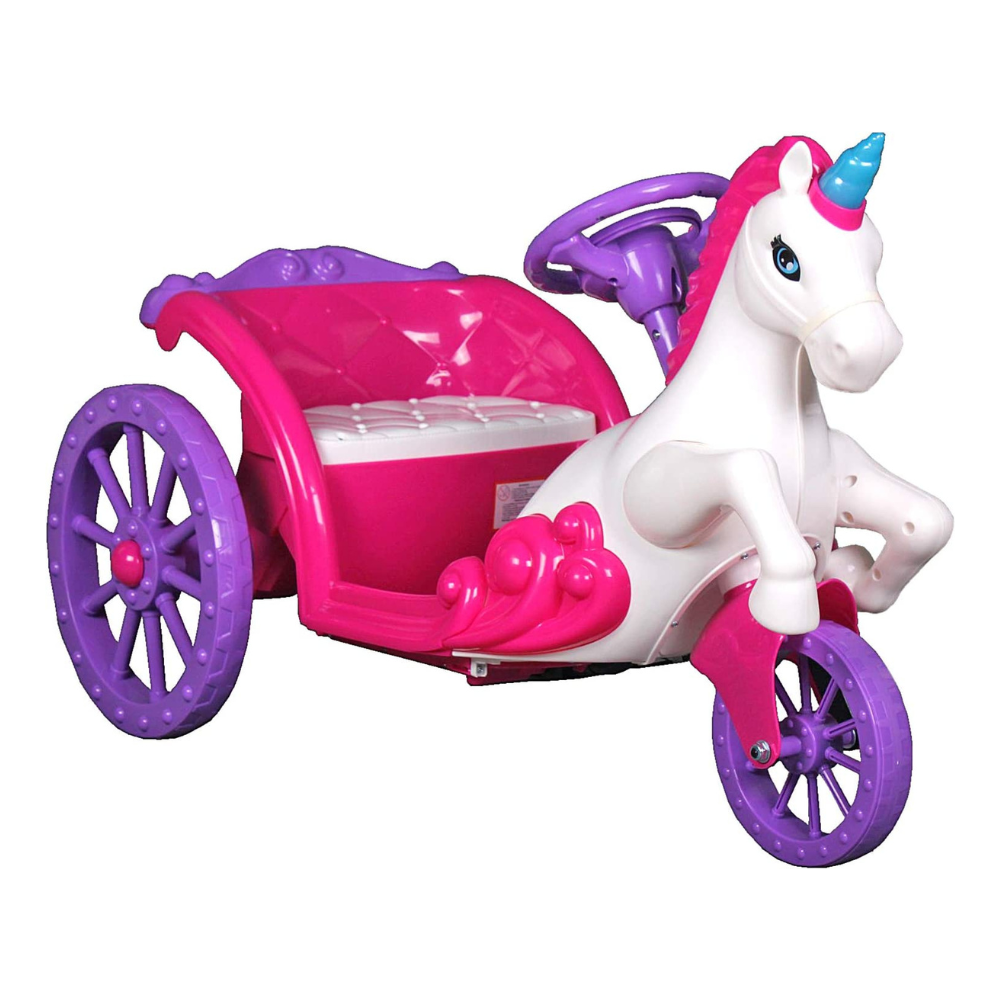 Best Ride On Cars Kids Unicorn Carriage Powered Ride on Car. Pink and Purple