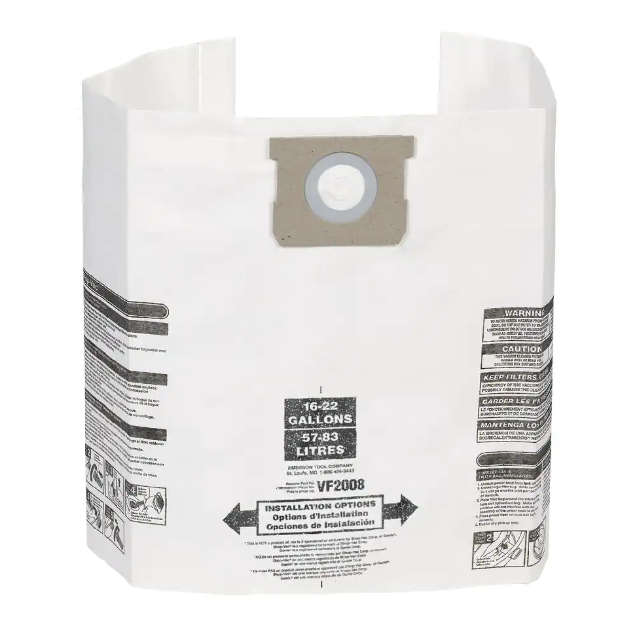 24-Packs - Multi Fit 15 Gallon To 22 Gallon Dust Collection Bags