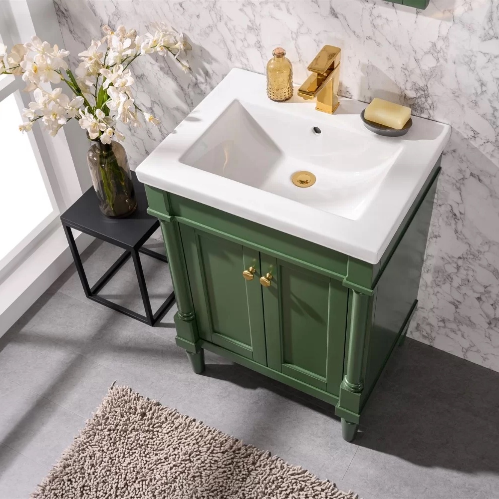 Breakwater Bay Malpass 24” Free-standing Single Bathroom Vanity. Vogue Green