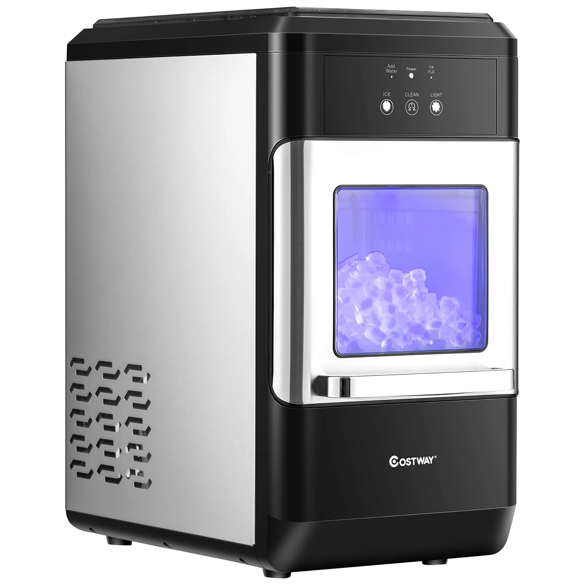 Costway 26.5 lbs Daily Production Nugget Clear Ice Portable Ice Maker (FP10023US-DK)