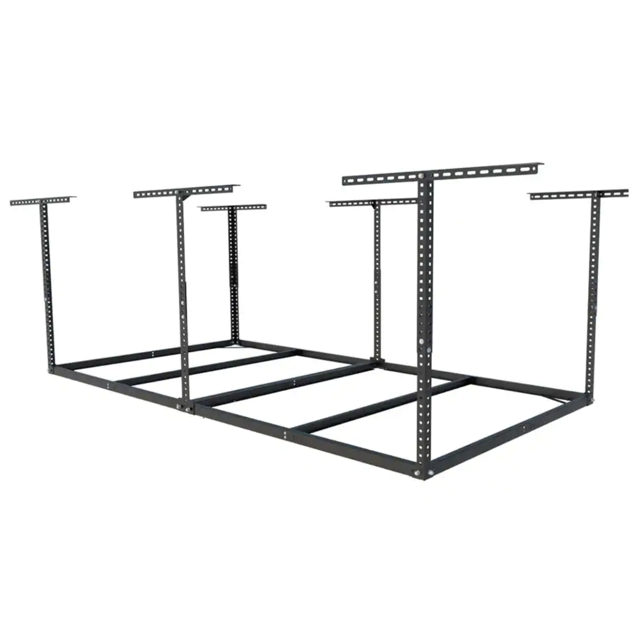 Fleximounts Black Adjustable Height Overhead Garage Storage Rack (96 in W x 48 in D)