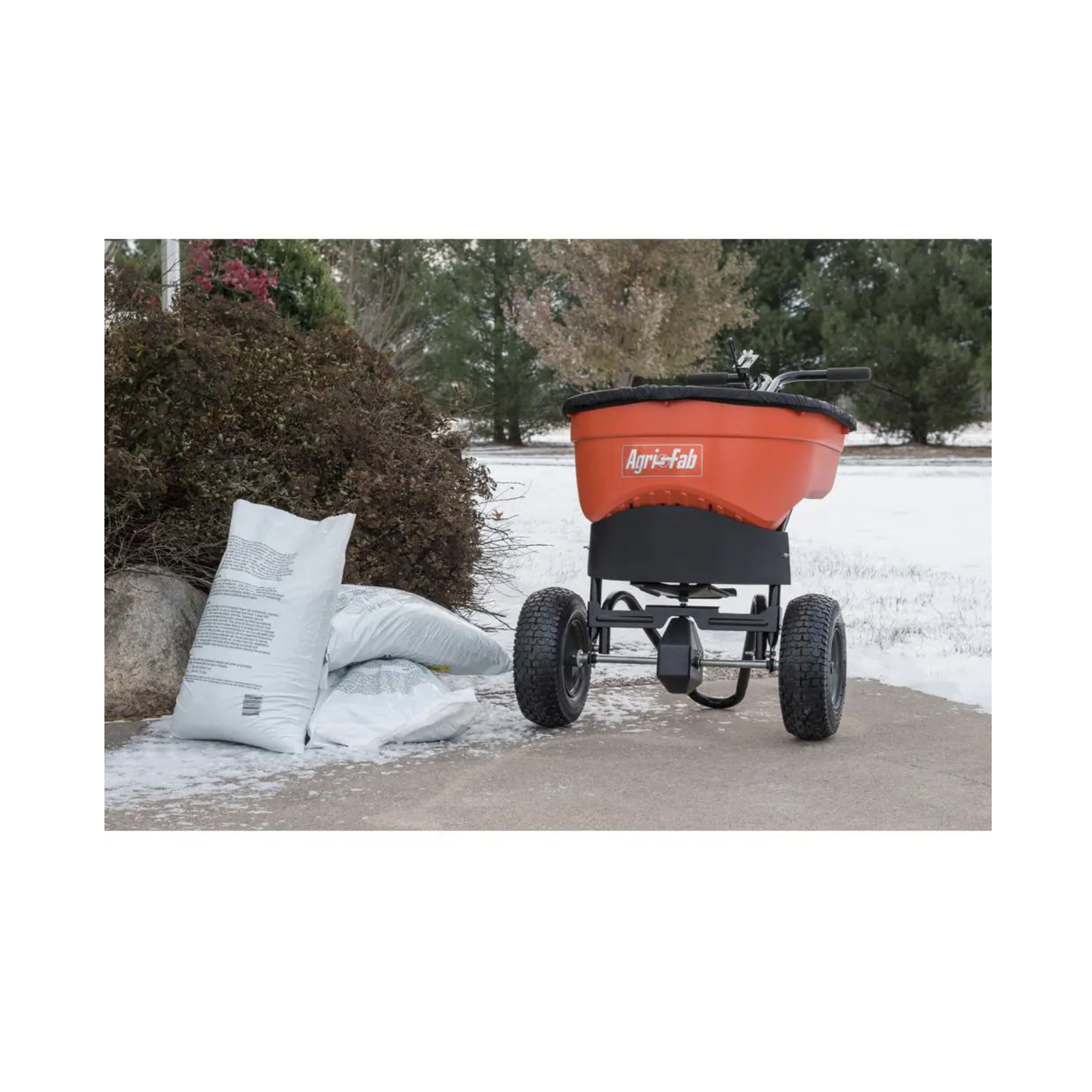 Agri-Fab 130 Lbs. Capacity Push Salt Spreader With Stainless Steel Axle