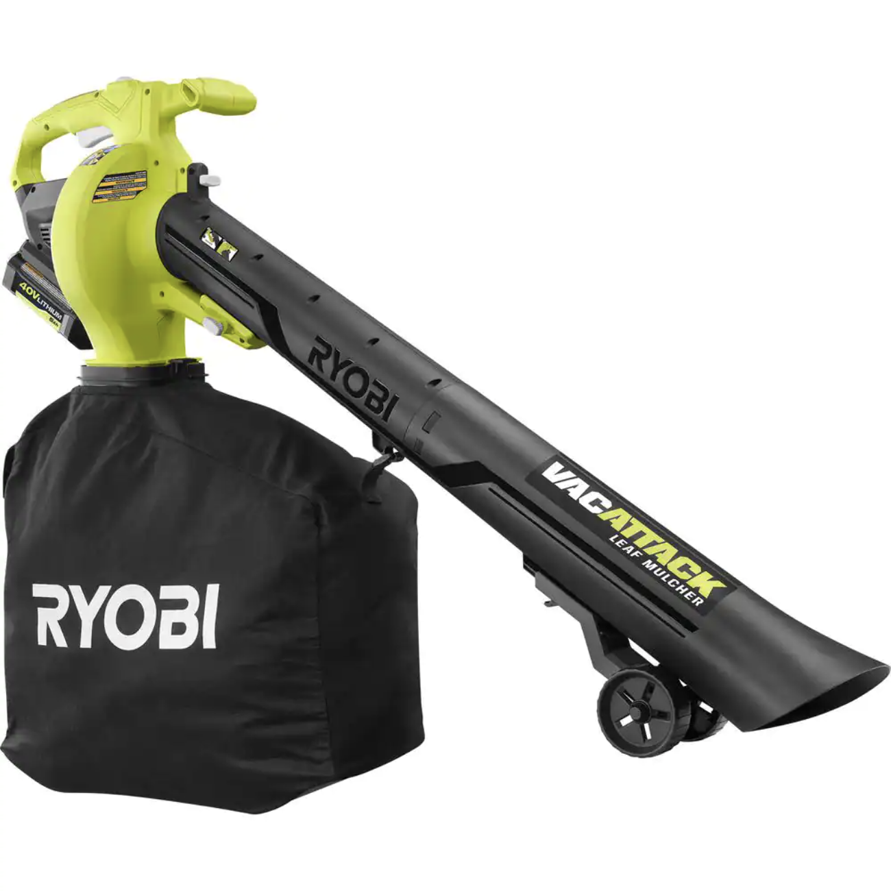 Ryobi 40V Cordless Leaf Blower and Cordless Leaf Vacuum/Mulcher w/ (2) Batteries and (2) Chargers