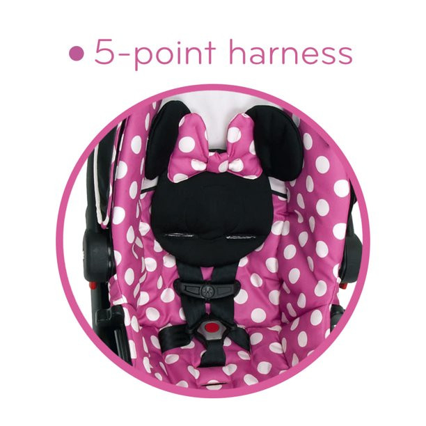 Disney Baby Light ‘n Comfy 22 Luxe Infant Car Seat. Minnie Dot