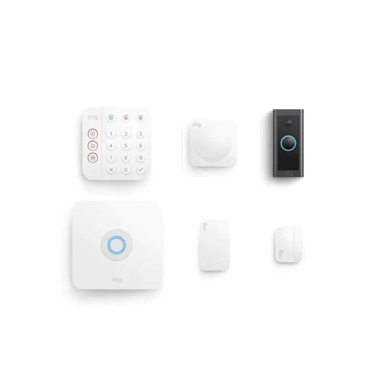 Ring Wireless Alarm Home Security Kit (5-Piece) (2nd Gen) with Wired Video Doorbell