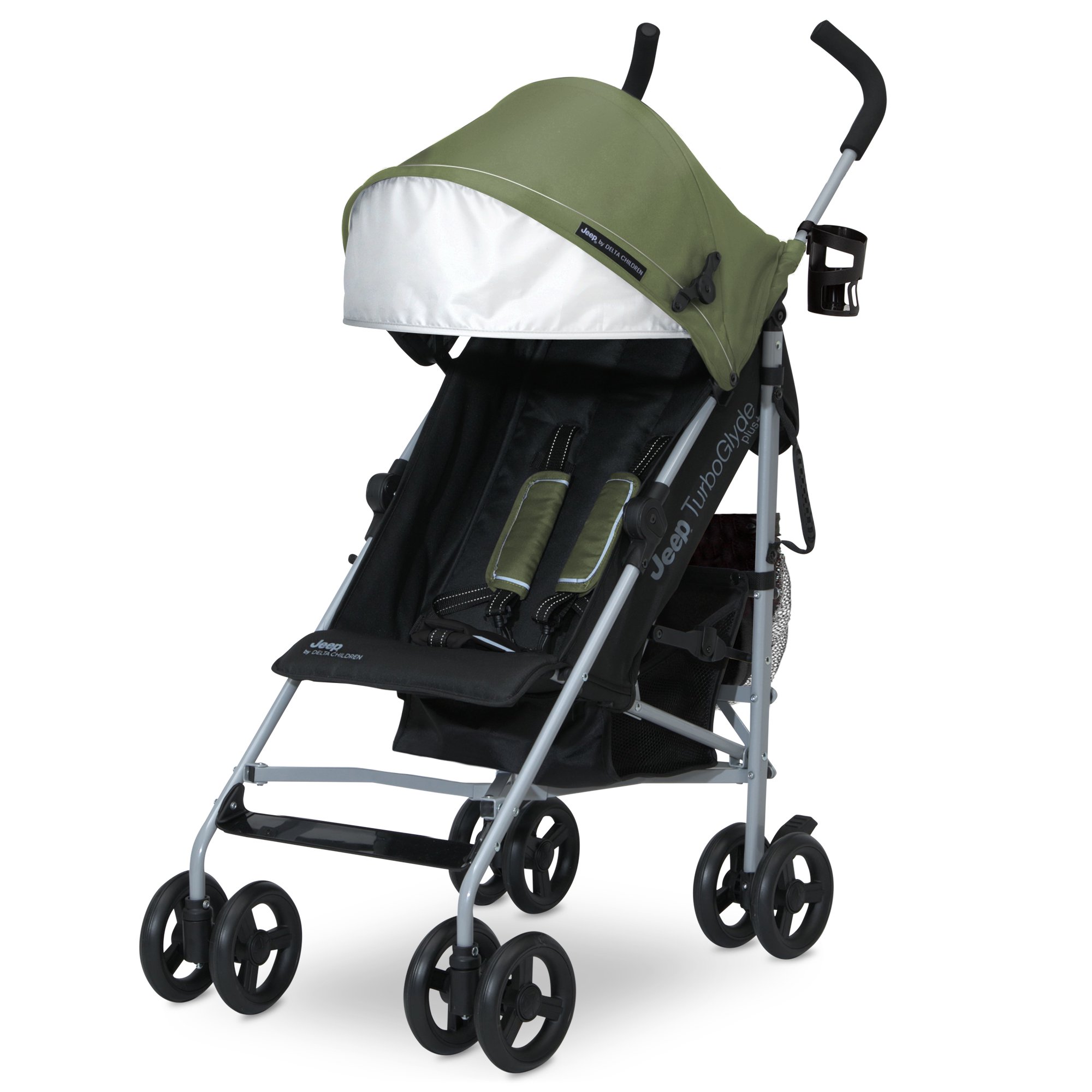 Jeep TurboGlyde Plus Stroller by Delta Children. Olive Green