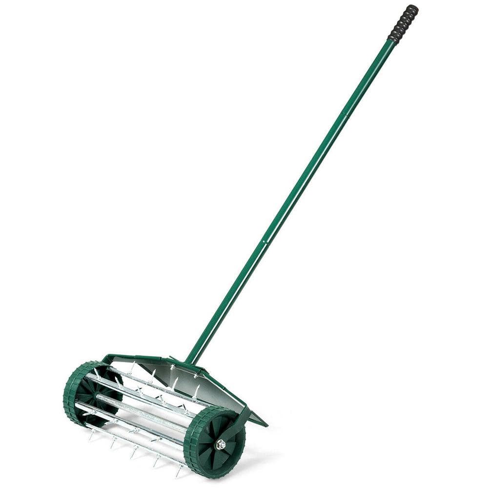 Angeles Home 18 In. Rolling Lawn Aerator With Fender For Garden
