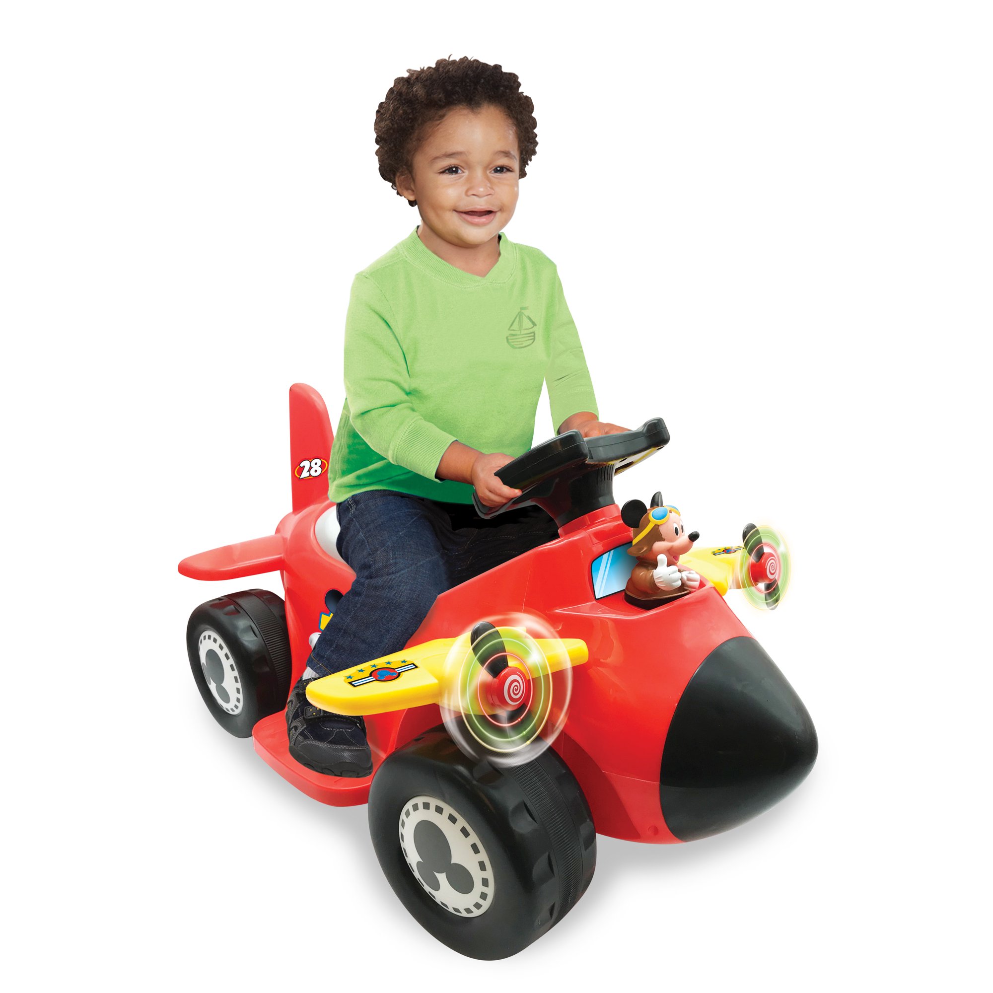 Disney Mickey Mouse 6-Volt Powered Activity Plane Ride-On