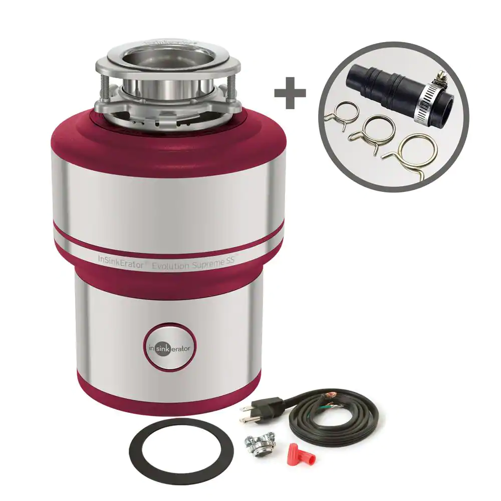 InSinkErator Evolution Supreme SS Lift & Latch Quiet 1 HP Continuous Feed Garbage Disposal