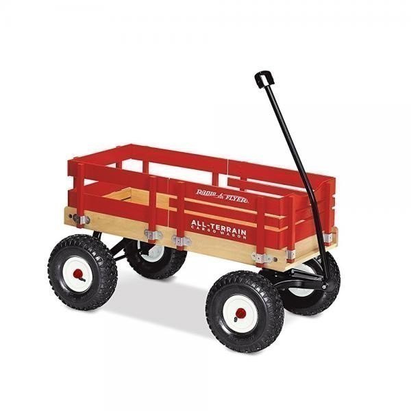 Radio Flyer. All-Terrain Wood Cargo Wagon. Air Tires. Red