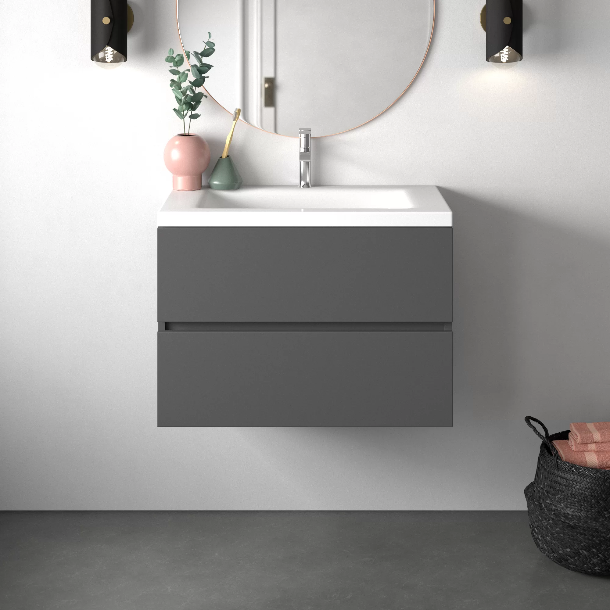 Zipcode Design Albion 30.5” Wall Mounted Single Bathroom Vanity