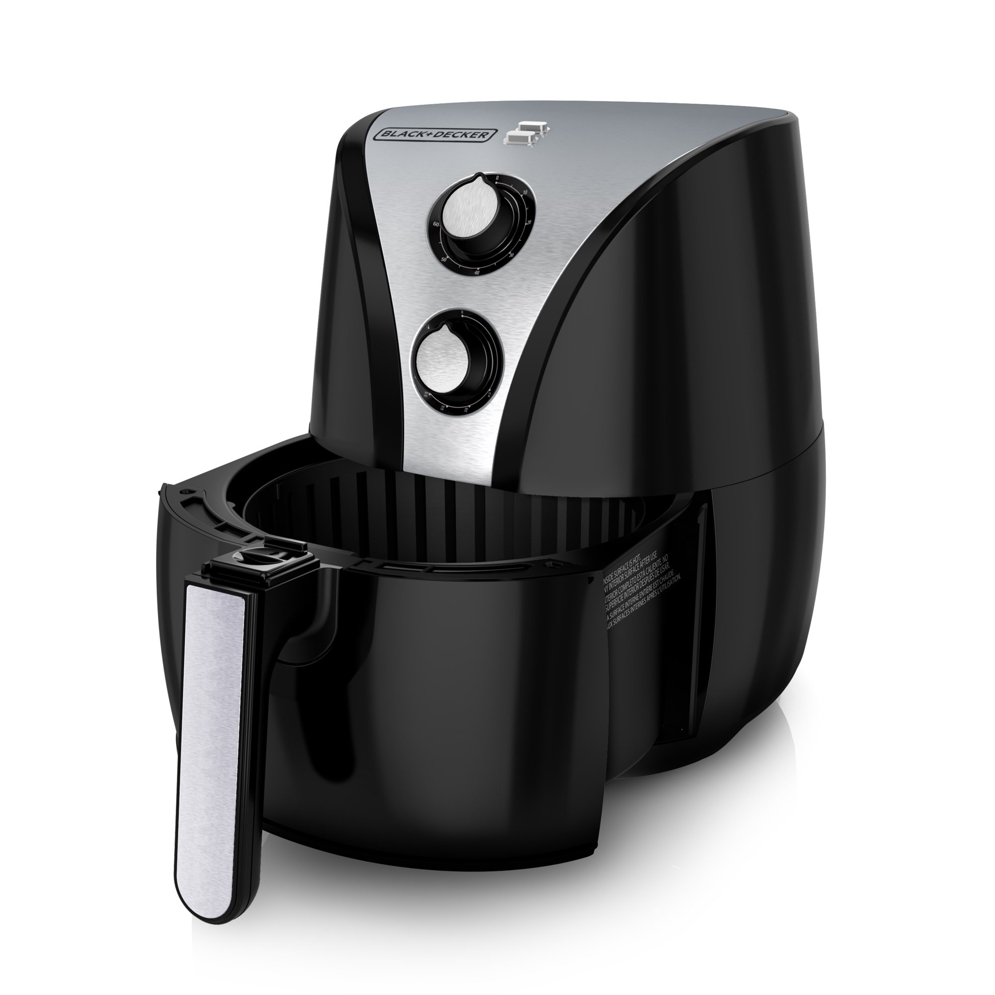 Black + Decker Purifry 2-Liter Air Fryer. Black/Silver (HF110SBD)