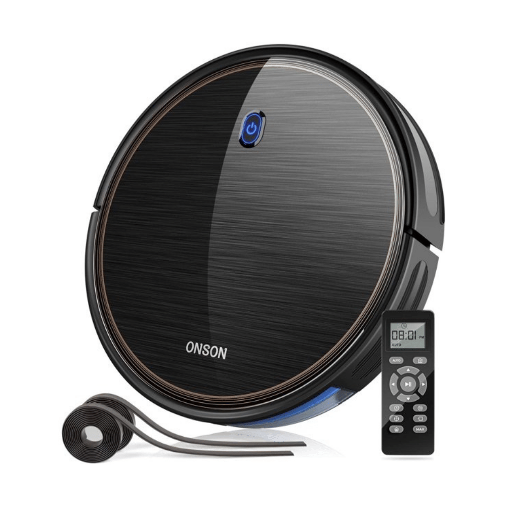 Onson Robot Vacuum. 2100PA Robotic Vacuum Cleaner With Boundary Strips
