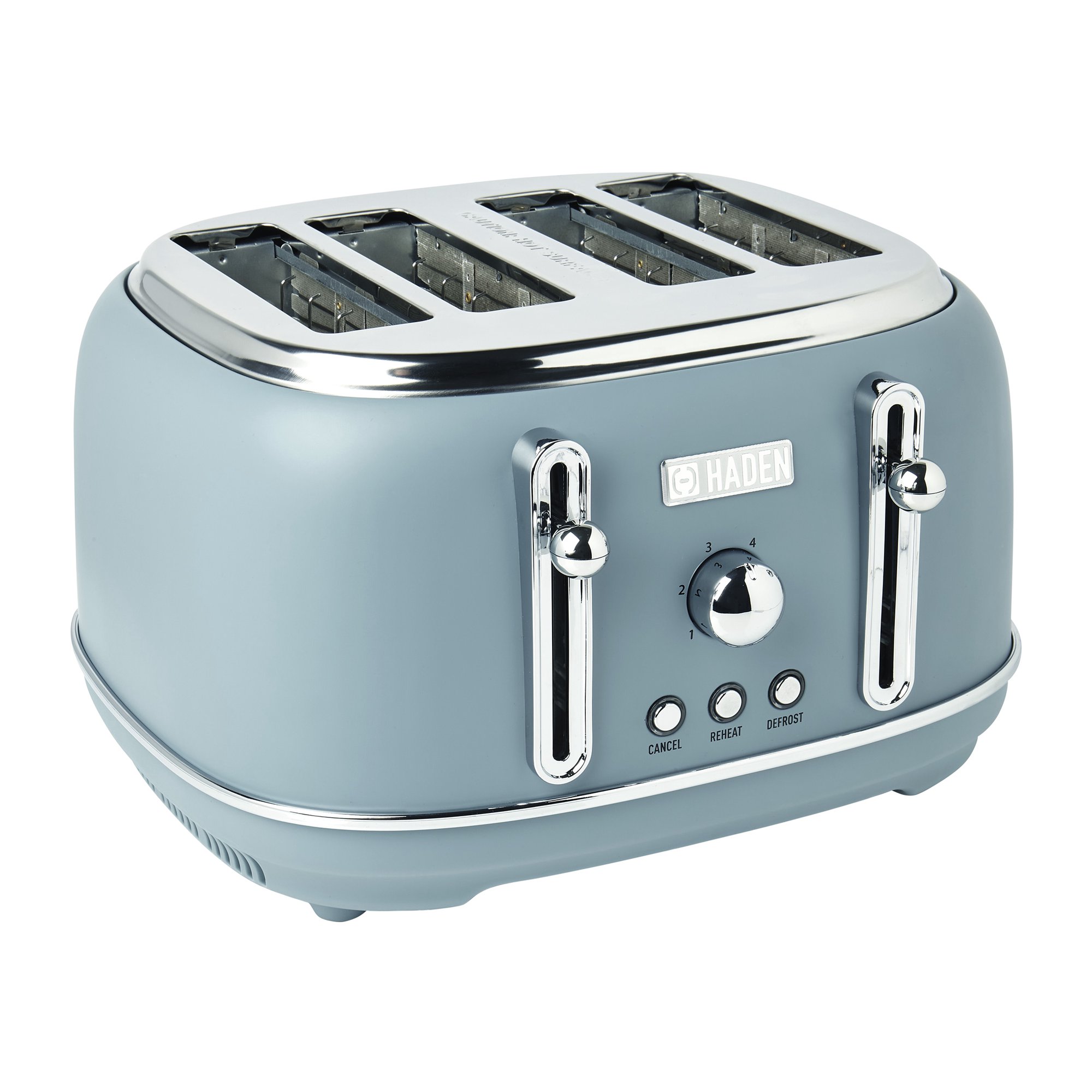 Haden 75026 Highclere 4 Slice. Wide Slot Toaster with Settings in Pool Blue 75026